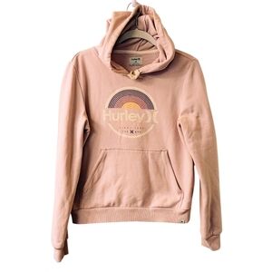 Women's Hurley Pink Rainbow Hoodie Hooded Sweatshirt Size XS